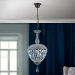 Lustra clasica semicristale 1xE27/60W, Arila HL 6-1498/1 Antik/Kristall Orion